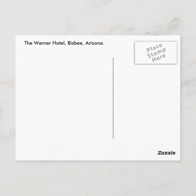 Bisbee-vykort Vykort (Baksida)