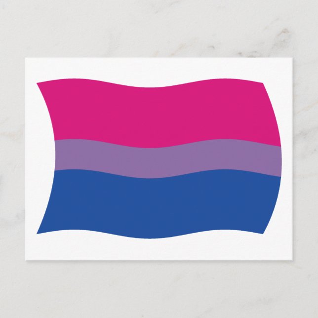 Bisböjd stolthetsflagga vykort (Framsida)