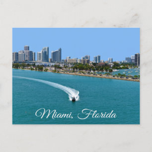 Biscayne Bay Miami Beach Florida Postcard Vykort