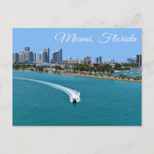 Biscayne Bay Miami Beach Florida Postcard Vykort