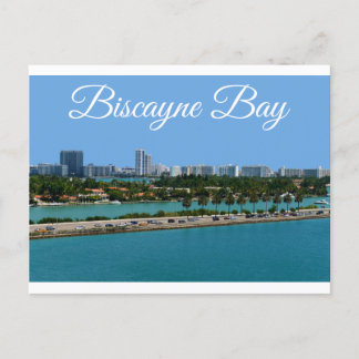Biscayne Bay Miami Beach Florida Travel Postkort Vykort