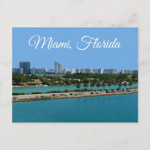 Biscayne Bay Miami Beach Florida Travel Postkort Vykort