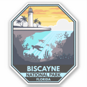 Biscayne nationalpark Florida Emblem Klistermärken