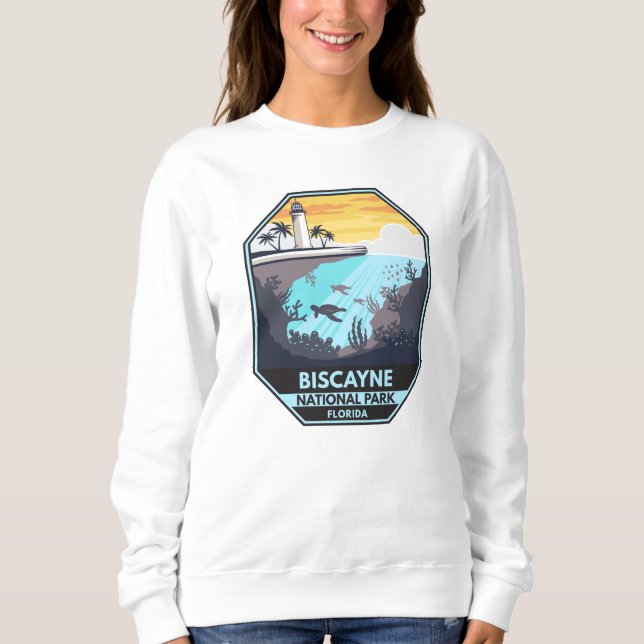Biscayne nationalpark Florida Emblem T Shirt (Framsida)