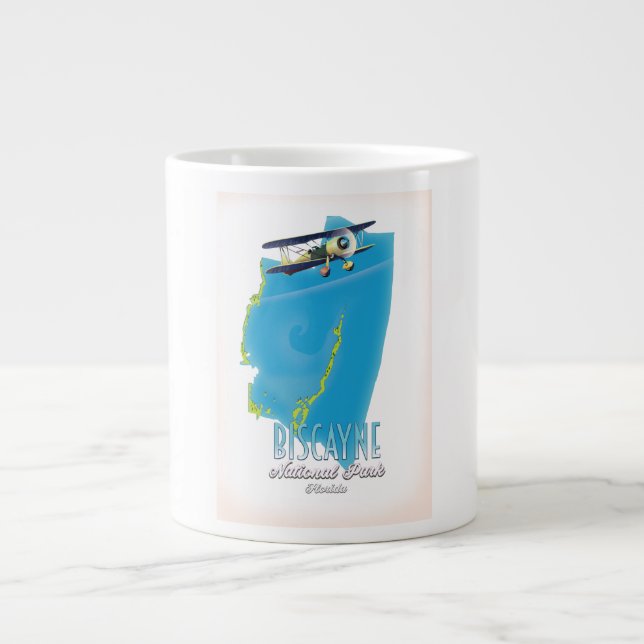 Biscayne nationalpark Florida karta Jumbo Mugg (Framsidan)