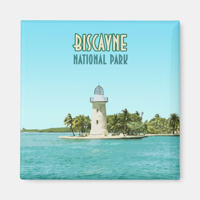 Biscayne nationalpark Florida Magnet (Framsidan)