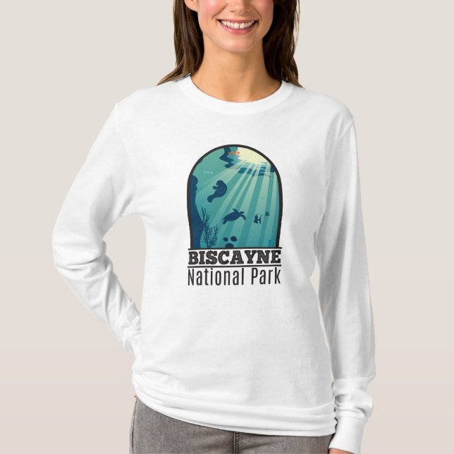 Biscayne nationalpark Florida Underwater Maritime T Shirt (Framsida)