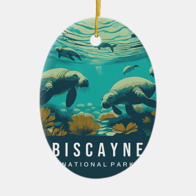 BISCAYNE NATIONALPARK PRYDNAD JULGRANSPRYDNAD KERAMIK (Framsidan)