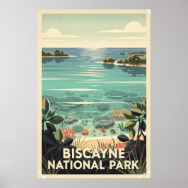 Biscayne Nationalpark Retro Poster