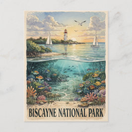 Biscayne Nationalpark Vintage korallrev Vykort