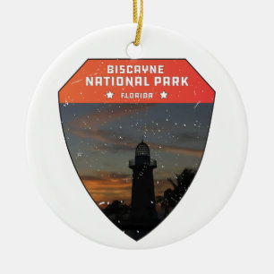 Biscayne nationalparkens fyr i Florida Julgransprydnad Keramik