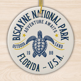 Biscayne Nature Reserve Florida Julgransprydnad Keramik