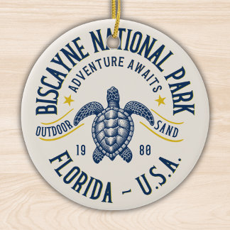 Biscayne Nature Reserve Florida Julgransprydnad Keramik