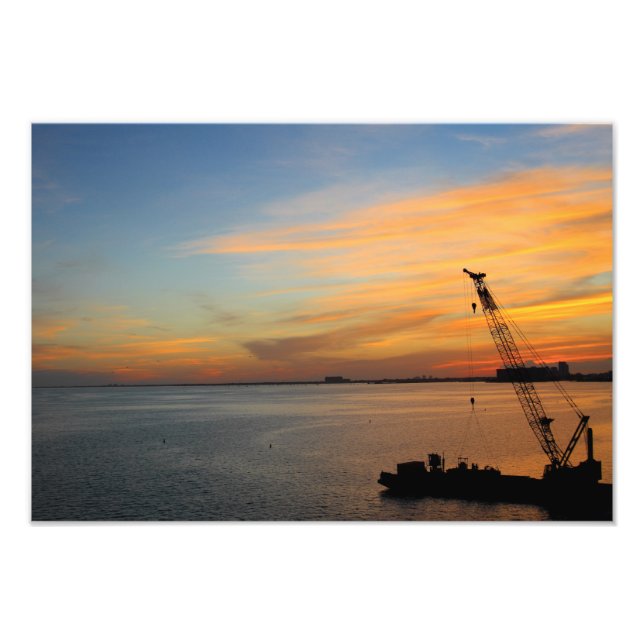 Biscayne sunset fototryck (Framsidan)