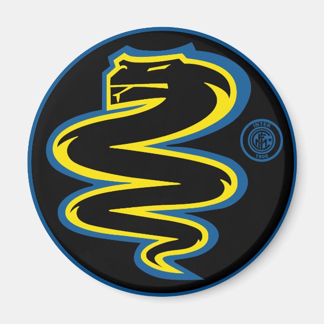 Biscione Inter - svart magnet (Framsidan)