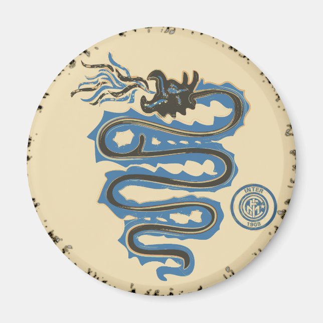 Biscione Nerazzurro Inter (Dragon) Magnet (Framsidan)