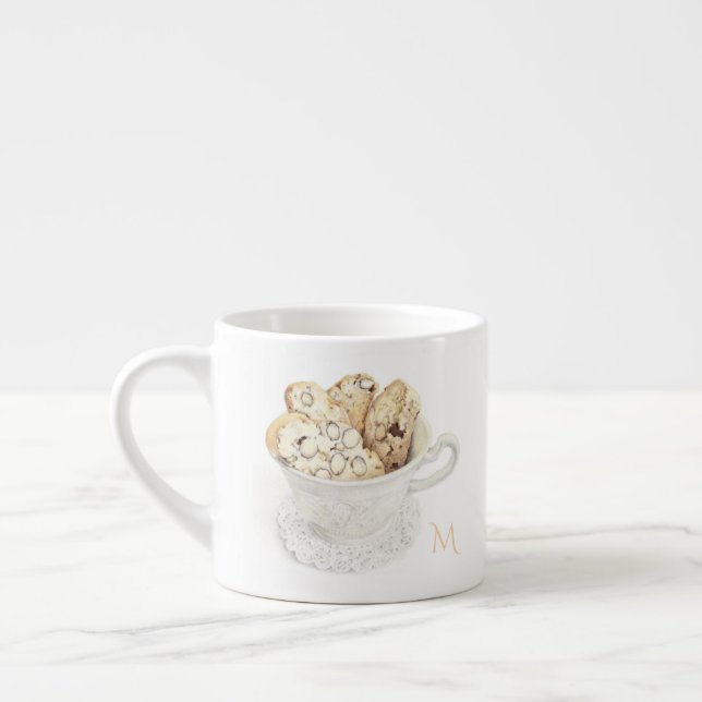 BISCOTTI Kaffe kopp + Initialer Espressomugg (Vänster)