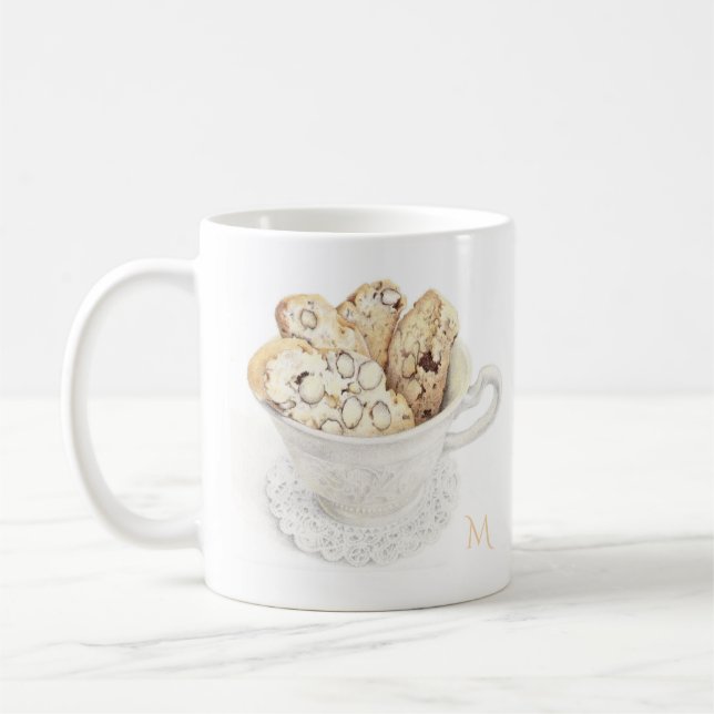 BISCOTTI Vit Mugg + Initialer (Vänster)