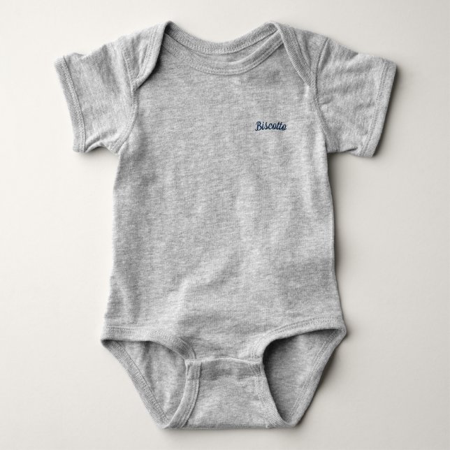Biscotto / Little Biscuit Baby Bodydräkt Grått Tröja (Framsida)