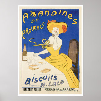 Biscudos Amandines Vintage Food and Art Poster