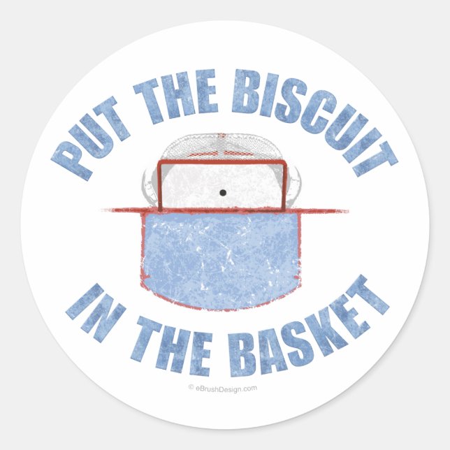 Biscuit Basket (Hockey) Runt Klistermärke (Framsida)