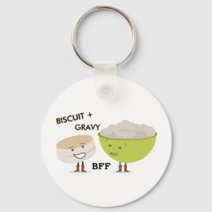 Biscuit & Gravy Best Friends Funny Keychain Nyckelring