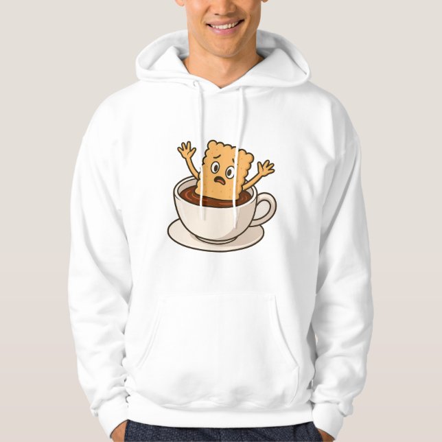 Biscuit i Trouble Inside a Coffee Kopp Hoodie (Framsida)