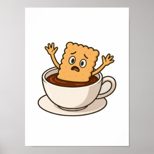 Biscuit i Trouble Inside a Coffee Kopp Poster