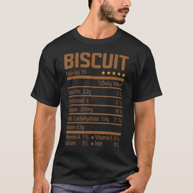 Biscuit Nutrition Facts Thanksgiving jul Foo T Shirt (Framsida)