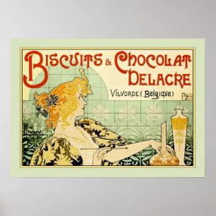 Biscuits & Chocolat Delacre (Sage) Poster