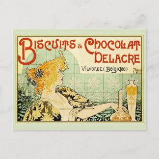 Biscuits & Chocolat Delacre (Sage) Vykort