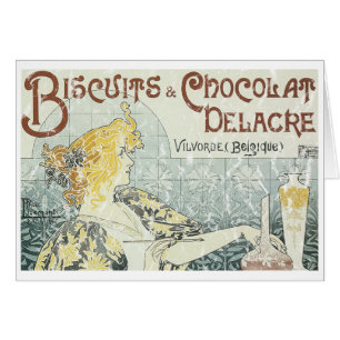 Biscuits & Chocolate Delacre - nödlidande Hälsningskort