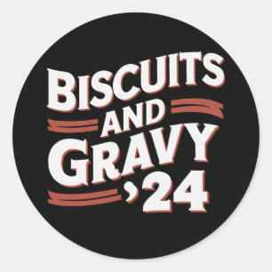 Biscuits Gravy 2024 Presidentvalet Food Runt Klistermärke