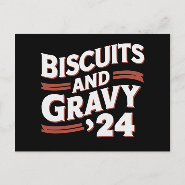 Biscuits Gravy 2024 Presidentvalet Food Vykort (Framsida)
