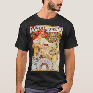 Biscuits Lefeure Utile Art nouveau Alphonse Mucha T Shirt