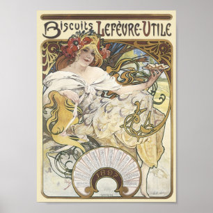 Biscuits Lefevere-Utile Vintage annons Poster