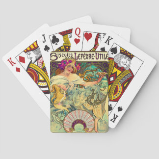 Biscuits Lefevre-Utile av Alphonse Mucha (1896) Casinokort