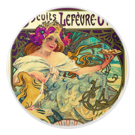 Biscuits Lefevre-Utile av Alphonse Mucha (1896) Knopp