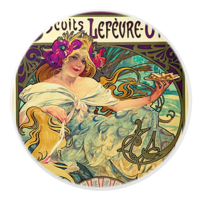 Biscuits Lefevre-Utile av Alphonse Mucha (1896) Knopp (Framsidan)
