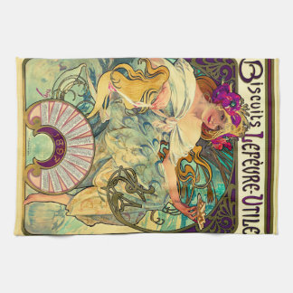 Biscuits Lefevre-Utile av Alphonse Mucha (1896) Kökshandduk