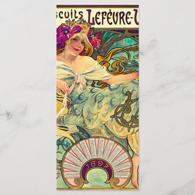 Biscuits Lefevre-Utile av Alphonse Mucha (1896) Meny (Framsida)