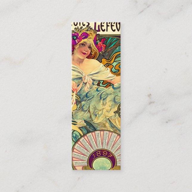 Biscuits Lefevre-Utile av Alphonse Mucha (1896) Mini Visitkort (Framsida)