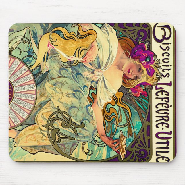 Biscuits Lefevre-Utile av Alphonse Mucha (1896) Musmatta (Framsidan)
