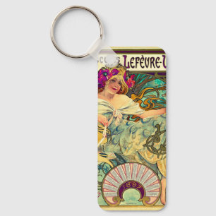 Biscuits Lefevre-Utile av Alphonse Mucha (1896) Nyckelring