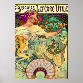 Biscuits Lefevre-Utile av Alphonse Mucha (1896) Poster