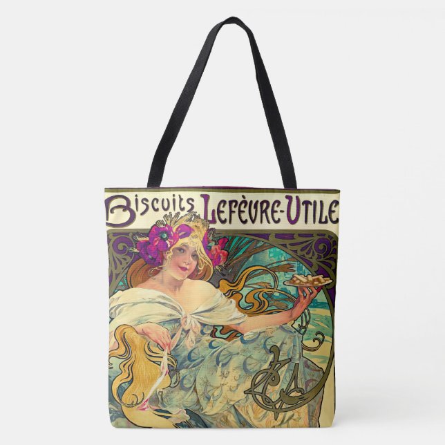 Biscuits Lefevre-Utile av Alphonse Mucha (1896) Tygkasse (Framsida)
