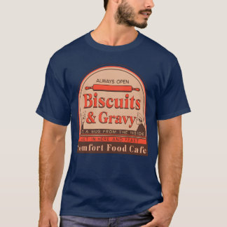 BISCUITS N GRAVY På Comfort Food Cafe roligt T Shirt