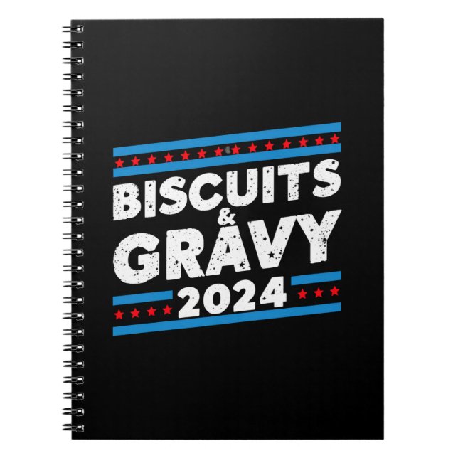Biscuits och Gravy 2024 Presidentval 2024 Anteckningsbok (Framsidan)