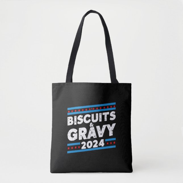 Biscuits och sås 2024 års presidentval tygkasse (Framsida)