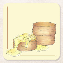 Biscuits och Sause Gravy Chef Middag Restaurant Underlägg Papper Kvadrat